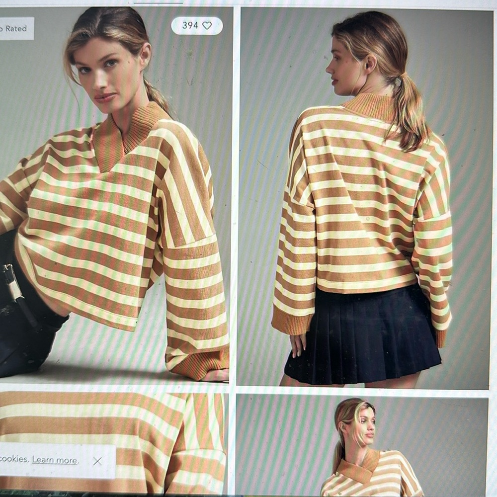 Anthropologie Maeve cotton boxy oversized v-neck top